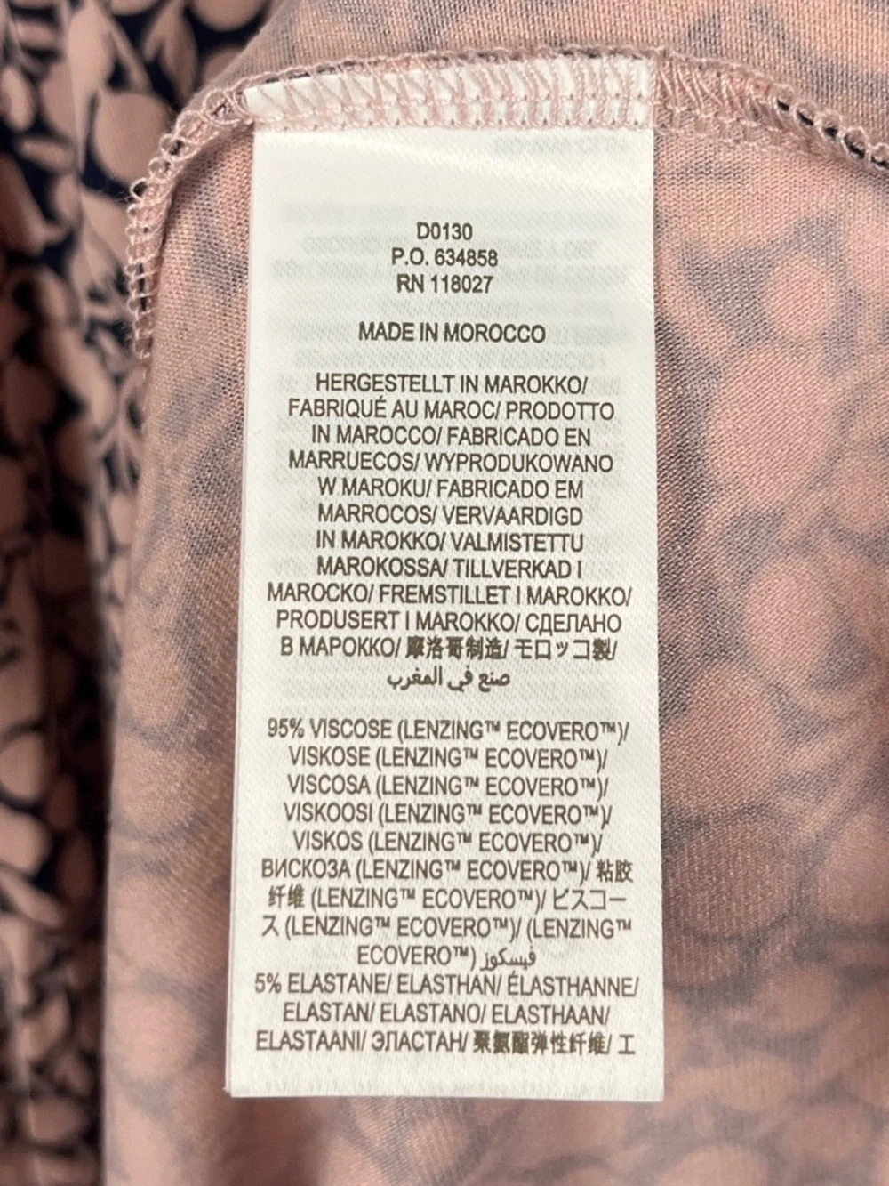 Boden square neck jersey maxi dress in pink blue size 6 - Picture 9 of 11